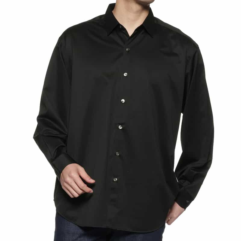 KANEMASA PHIL. KANEMASA PHIL.＜カネマサフィル＞リラックスシルエットシャツ BLACK