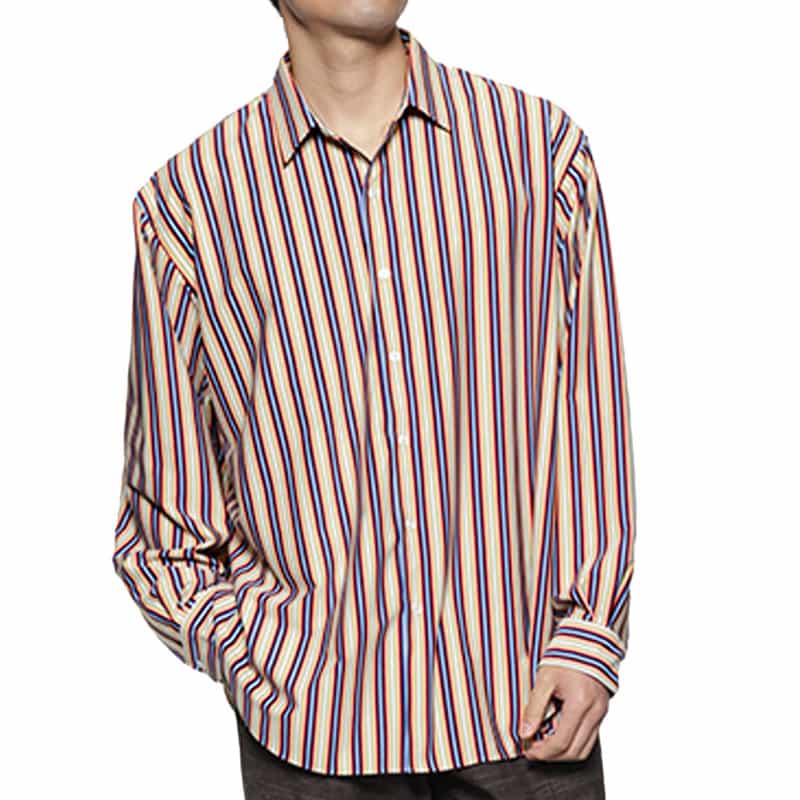 KANEMASA PHIL. ストライプ柄シャツ MULTICOLOR