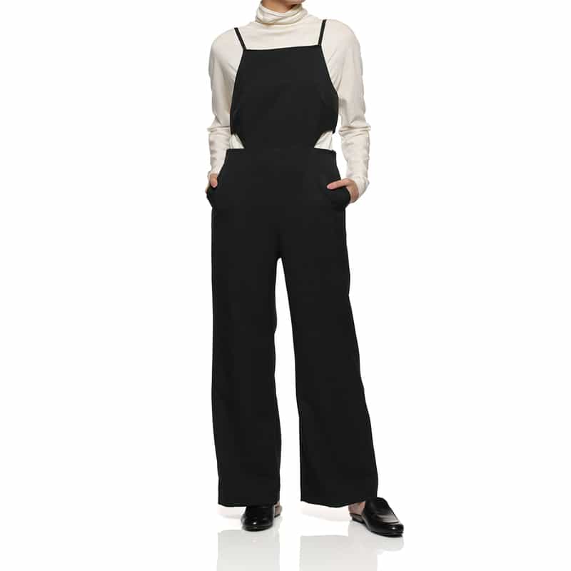 BARNEYS NEW YORK サイドカットオールインワン BLACK