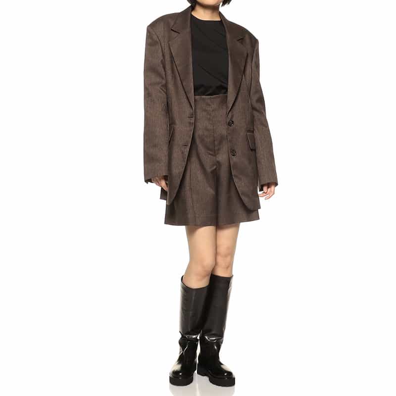 BARNEYS NEW YORK セットアップ オーバーサイズ テーラードジャケット BROWN