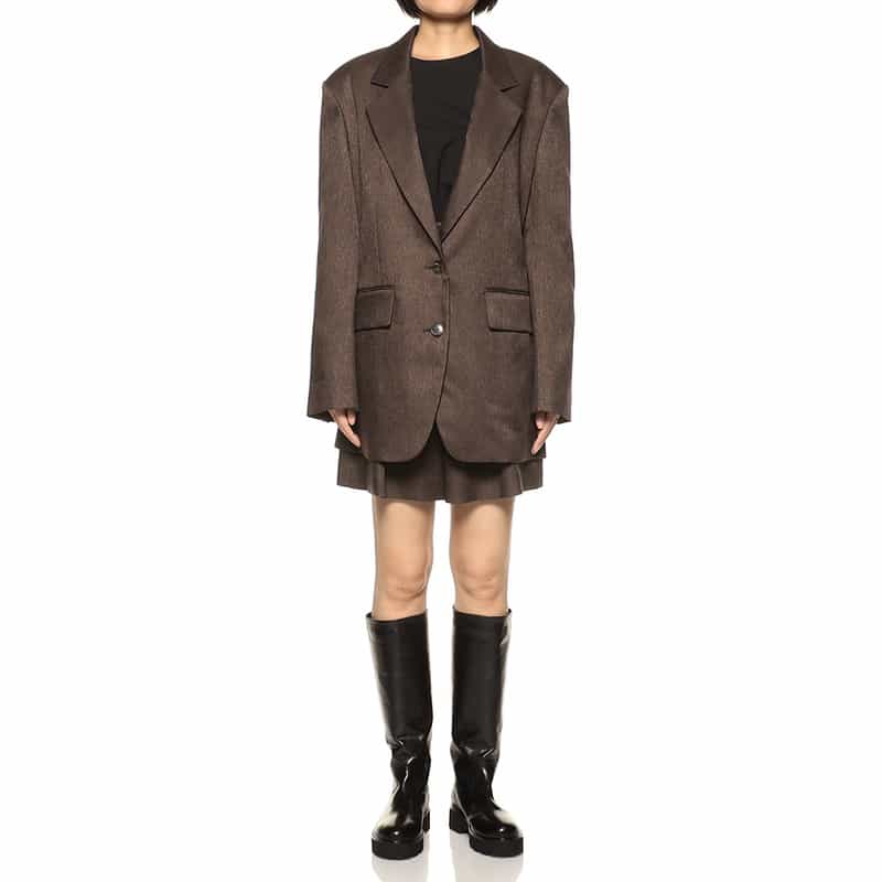 BARNEYS NEW YORK セットアップ オーバーサイズ テーラードジャケット BROWN