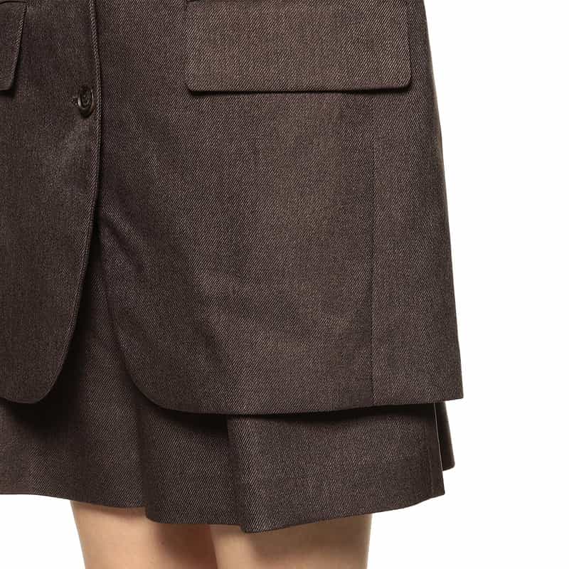 BARNEYS NEW YORK セットアップ オーバーサイズ テーラードジャケット BROWN