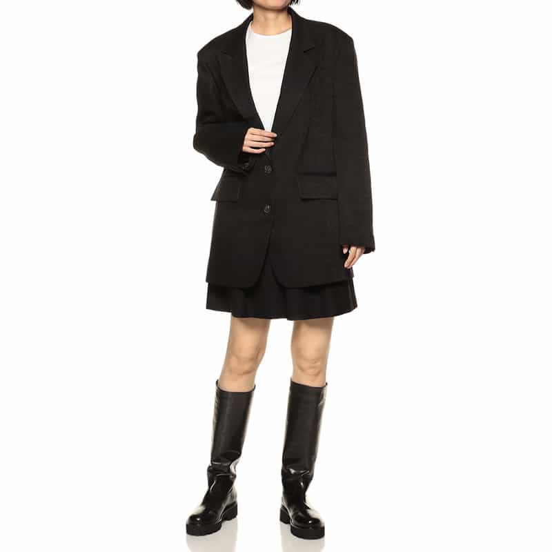 BARNEYS NEW YORK セットアップ オーバーサイズ テーラードジャケット BLACK