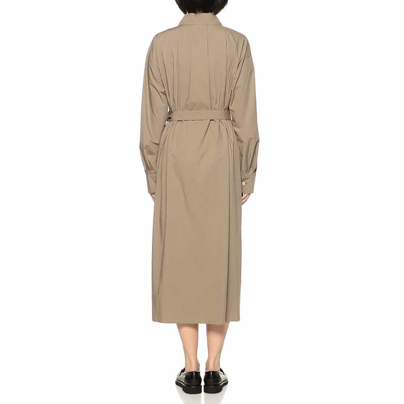 BARNEYS NEW YORK ベルテッド ロングシャツドレス BEIGE