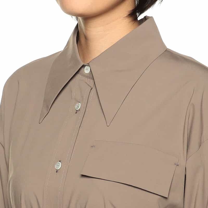 BARNEYS NEW YORK ベルテッド ロングシャツドレス BEIGE