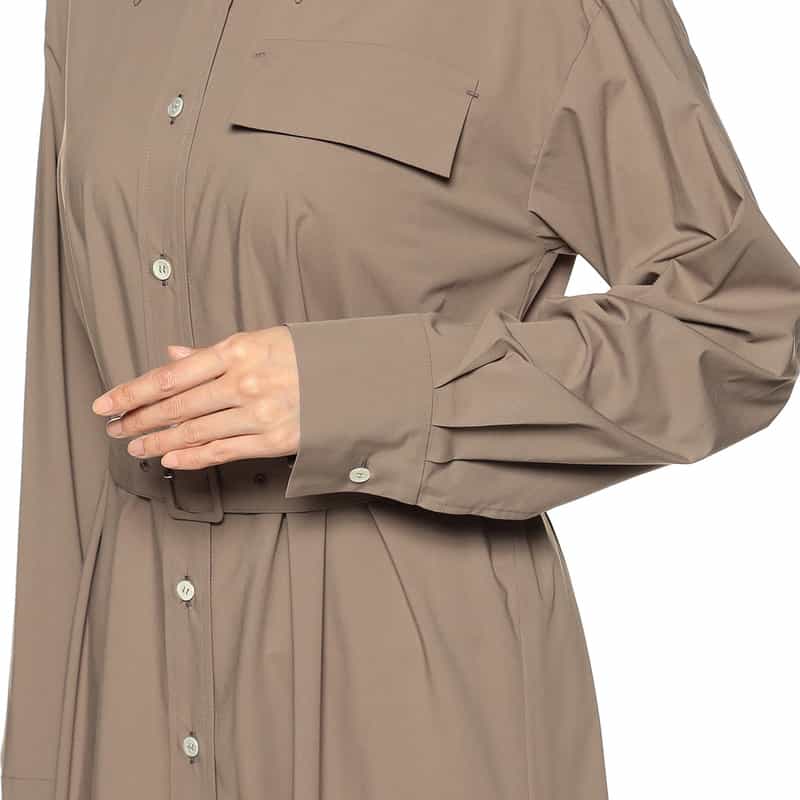 BARNEYS NEW YORK ベルテッド ロングシャツドレス BEIGE