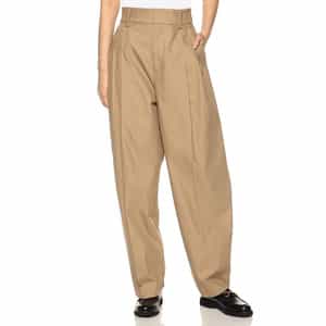 コットン バレルレッグパンツ