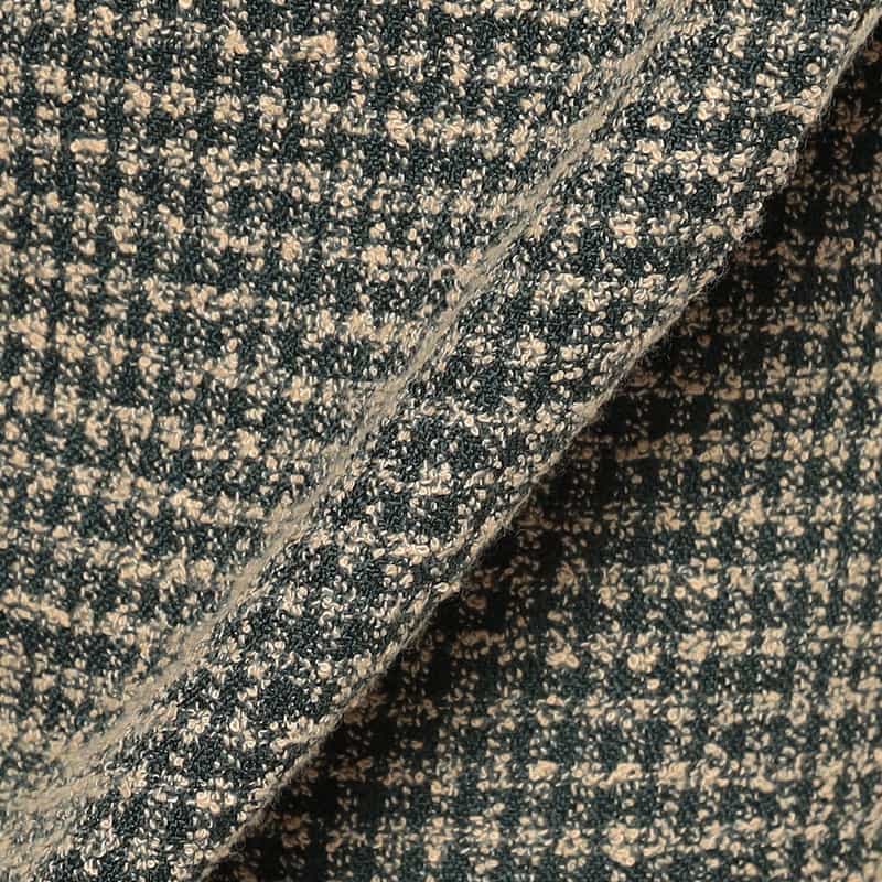 BARNEYS NEW YORK セットアップ チェック柄ツイード ワイドパンツ GREEN