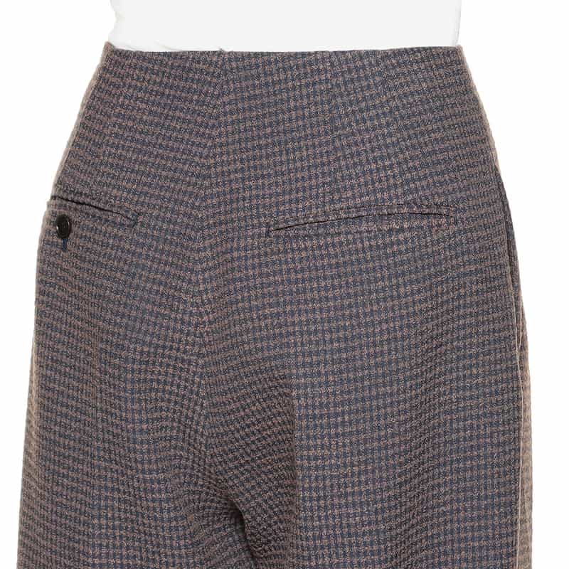 BARNEYS NEW YORK セットアップ チェック柄ツイード ワイドパンツ ORANGE