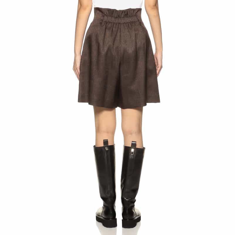 BARNEYS NEW YORK セットアップ ハーフタックパンツ BROWN