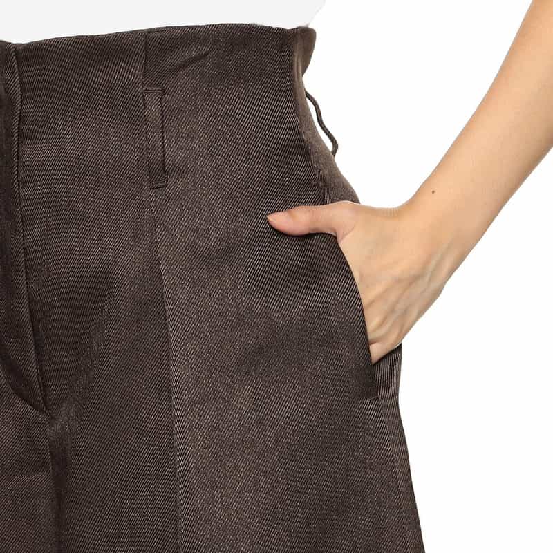 BARNEYS NEW YORK セットアップ ハーフタックパンツ BROWN