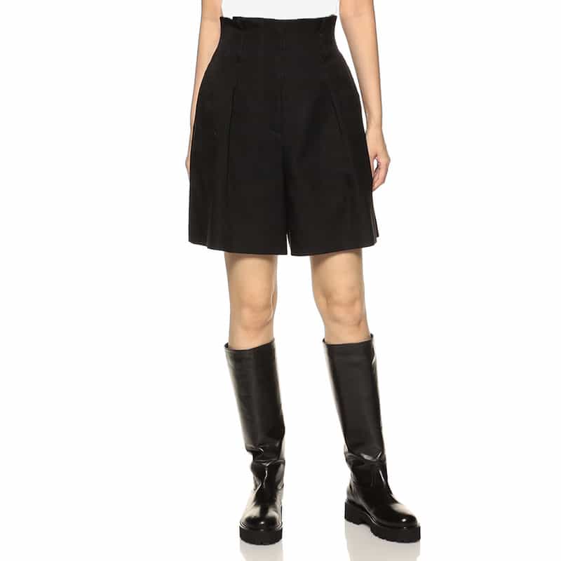 BARNEYS NEW YORK セットアップ ハーフタックパンツ BLACK