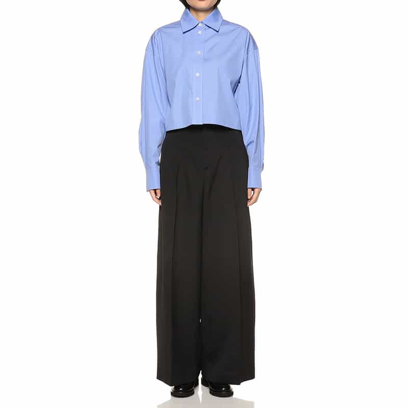 BARNEYS NEW YORK クロップド シャツ LT BLUE