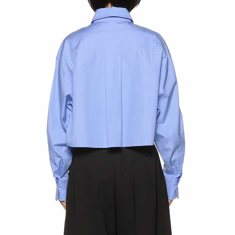 BARNEYS NEW YORK クロップド シャツ LT BLUE