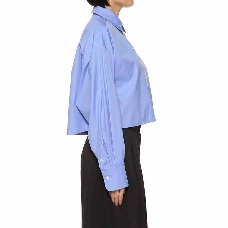 BARNEYS NEW YORK クロップド シャツ LT BLUE