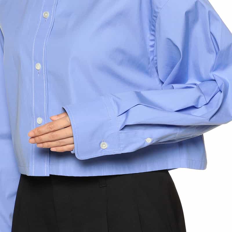 BARNEYS NEW YORK クロップド シャツ LT BLUE