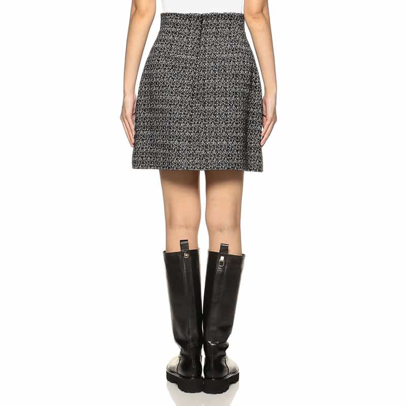 BARNEYS NEW YORK セットアップ ミックスツイード ミニスカート WHITE