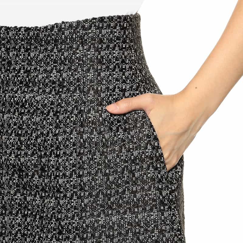 BARNEYS NEW YORK セットアップ ミックスツイード ミニスカート WHITE