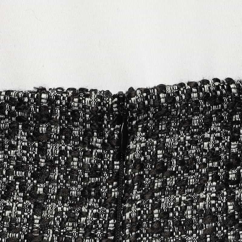 BARNEYS NEW YORK セットアップ ミックスツイード ミニスカート WHITE