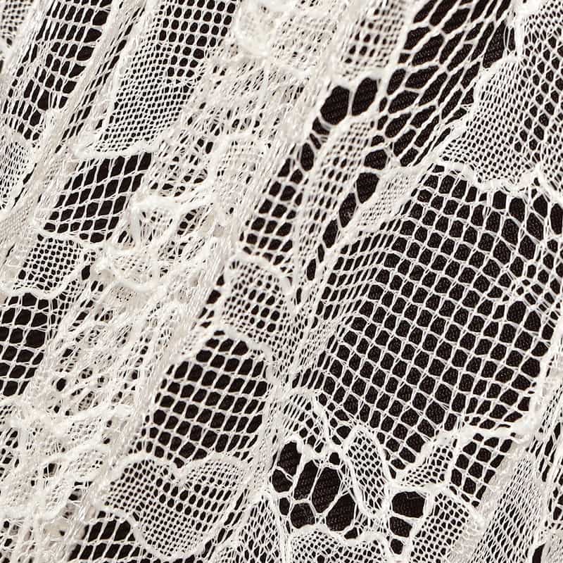 BARNEYS NEW YORK シアー レース ロングスカート WHITE