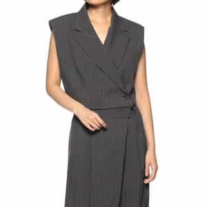 セットアップ ピンストライプ柄 ショートベスト