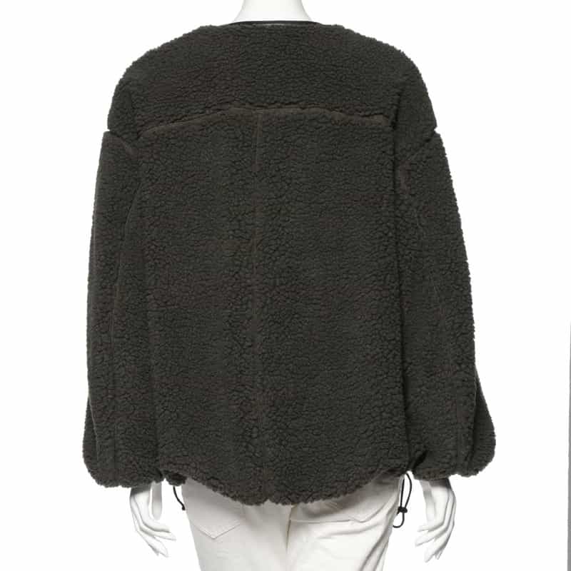 BARNEYS NEW YORK ボア ショートブルゾン WHITE