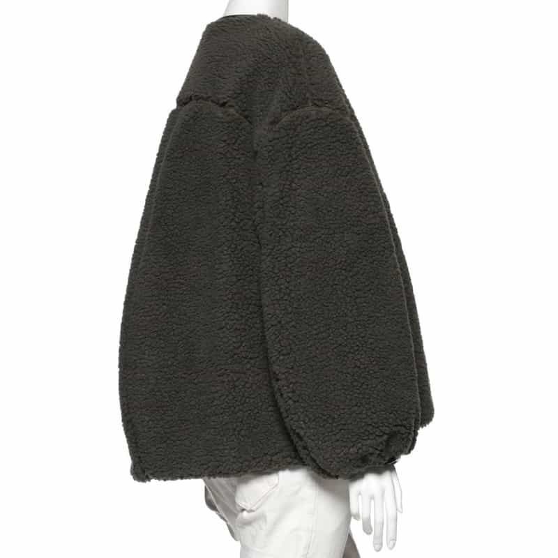BARNEYS NEW YORK ボア ショートブルゾン WHITE
