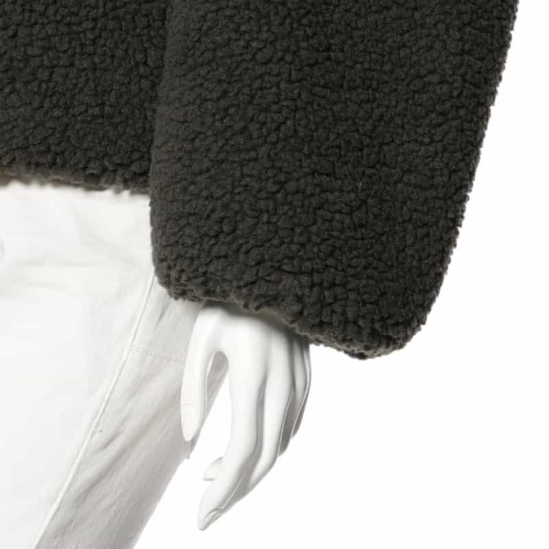 BARNEYS NEW YORK ボア ショートブルゾン WHITE