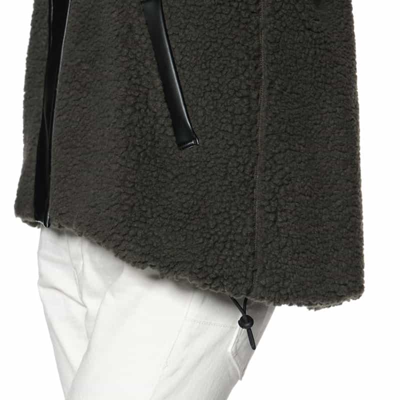 BARNEYS NEW YORK ボア ショートブルゾン WHITE