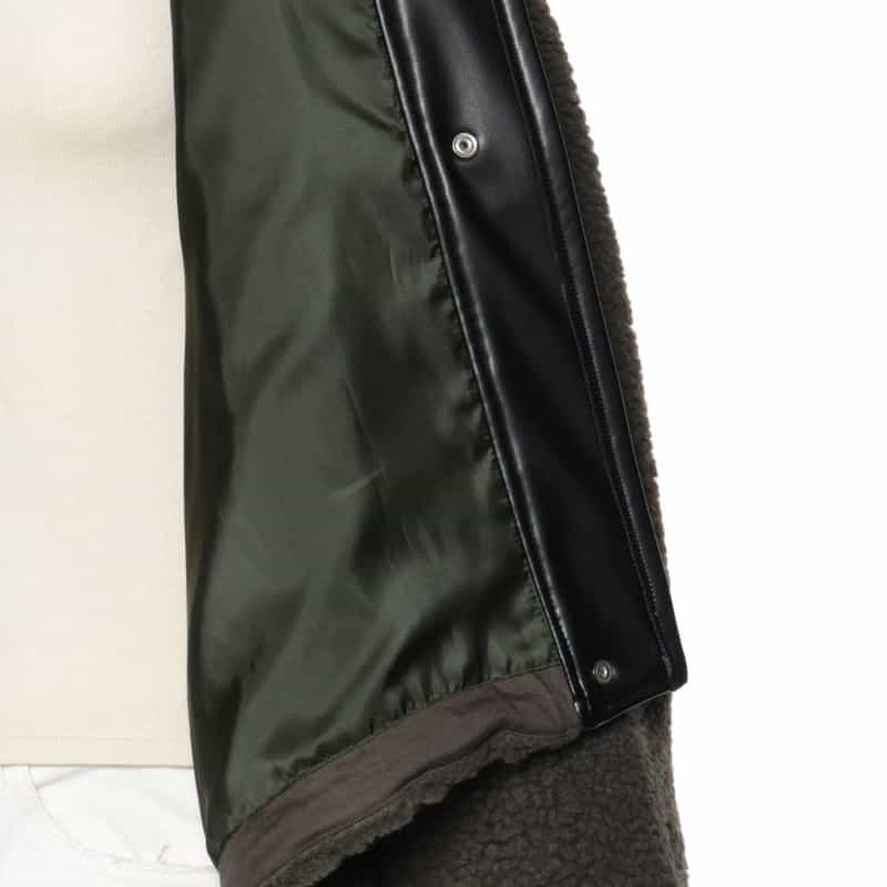 BARNEYS NEW YORK ボア ショートブルゾン WHITE