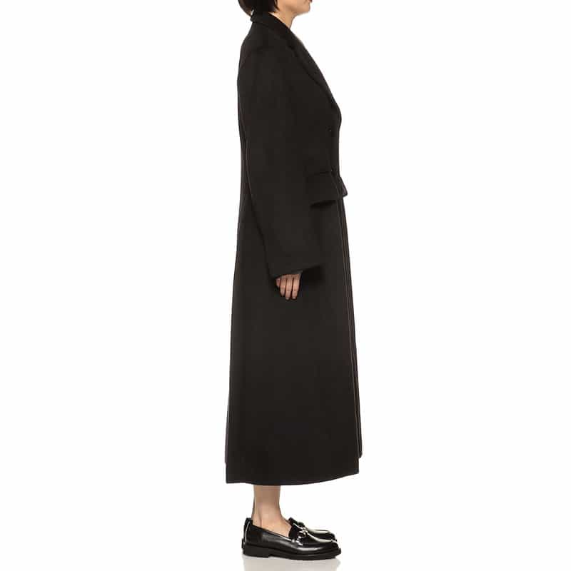 BARNEYS NEW YORK バックコンシャス ロングコート BLACK