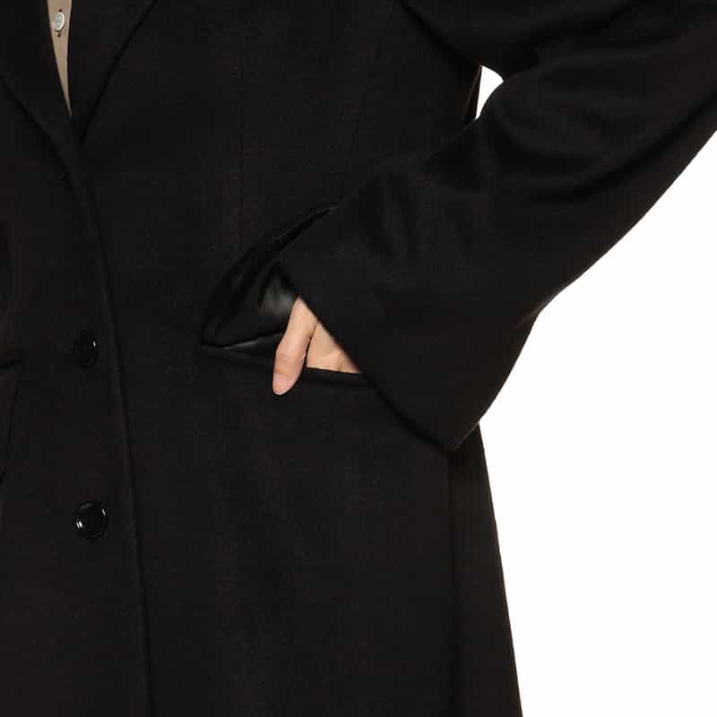 BARNEYS NEW YORK バックコンシャス ロングコート BLACK