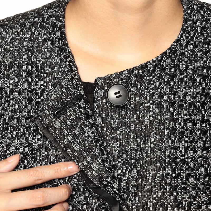 BARNEYS NEW YORK セットアップ ミックスツイード ショートジャケット WHITE