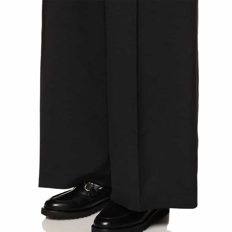 BARNEYS NEW YORK ハイウエスト ボリュームタック ワイドパンツ BLACK