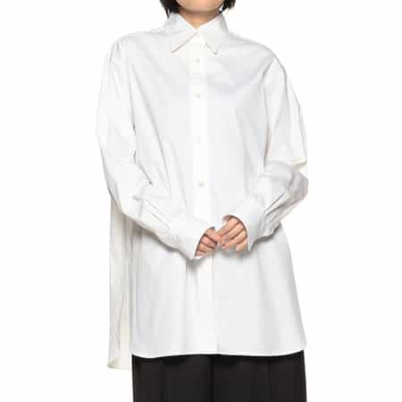 レギュラーカラー ロングシャツ