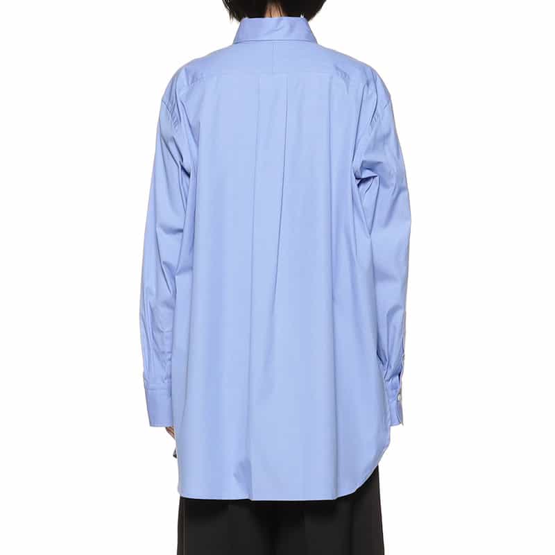 BARNEYS NEW YORK レギュラーカラー ロングシャツ BLUE