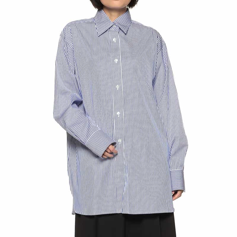 BARNEYS NEW YORK レギュラーカラー ロングシャツ LT BLUE