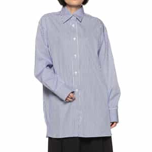 レギュラーカラー ロングシャツ