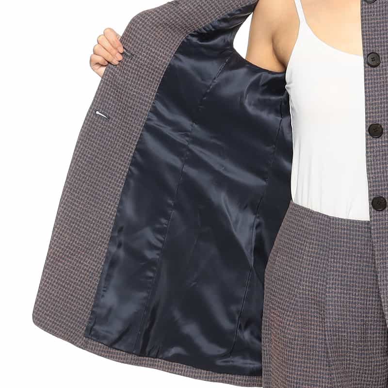 BARNEYS NEW YORK セットアップ ツイードロングジレ ORANGE