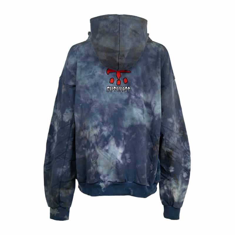 CVTVLIST バーニーズ ニューヨーク限定ブリーチ加工ジップパーカ BLACK