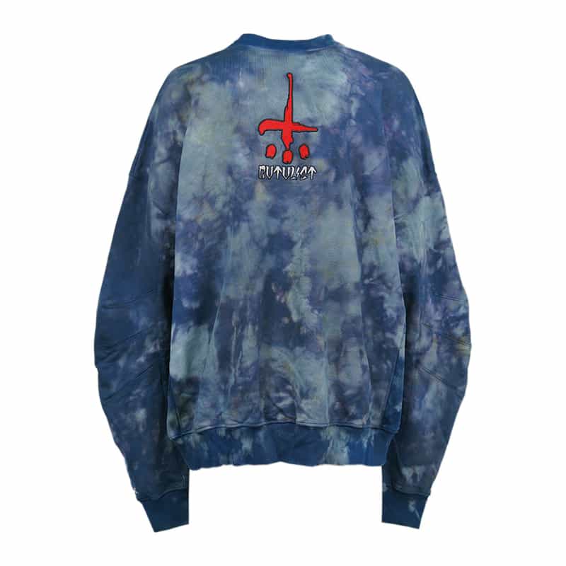 CVTVLIST バーニーズ ニューヨーク限定ブリーチ加工スエットプルオーバー BLACK