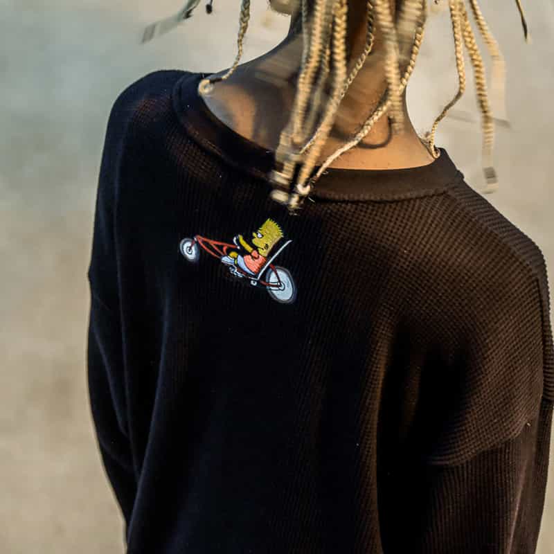 CVTVLIST バーニーズ　ニューヨーク限定ワッフルTシャツ BLACK