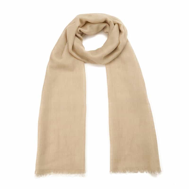 BARNEYS NEW YORK カシミヤ素材バイカラー スカーフ BEIGE
