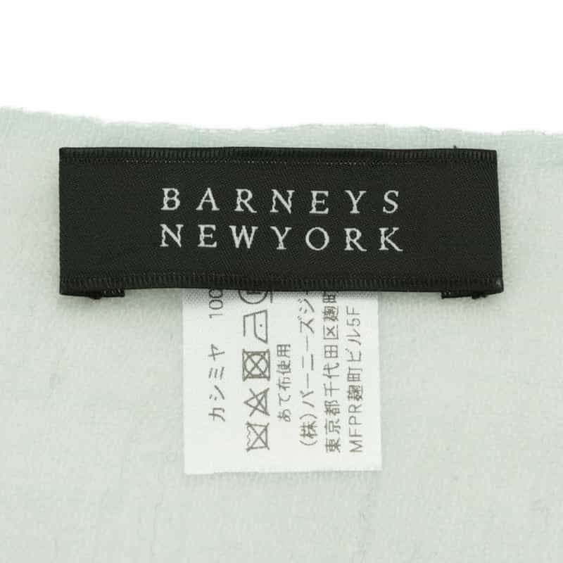 BARNEYS NEW YORK カシミヤ素材バイカラー スカーフ BLUE
