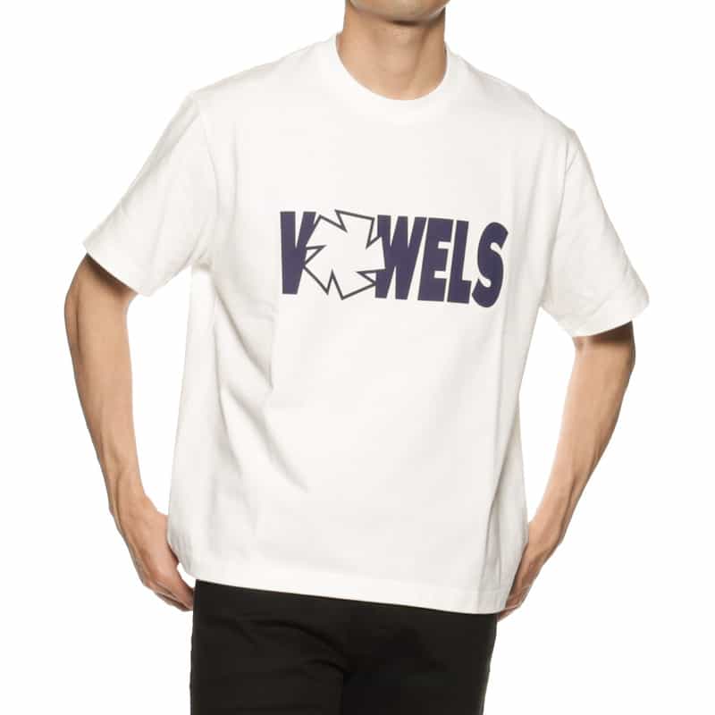 VOWELS プリントTシャツ WHITE