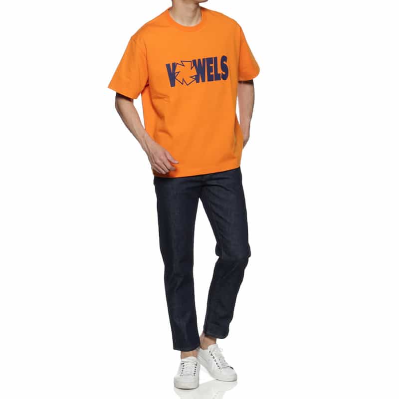 VOWELS プリントTシャツ ORANGE
