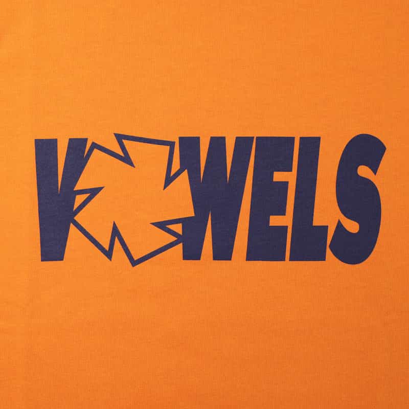 VOWELS プリントTシャツ ORANGE