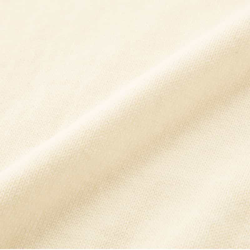 YOHJI YAMAMOTO コットンカシミヤ クルーネックニットプルオーバー IVORY