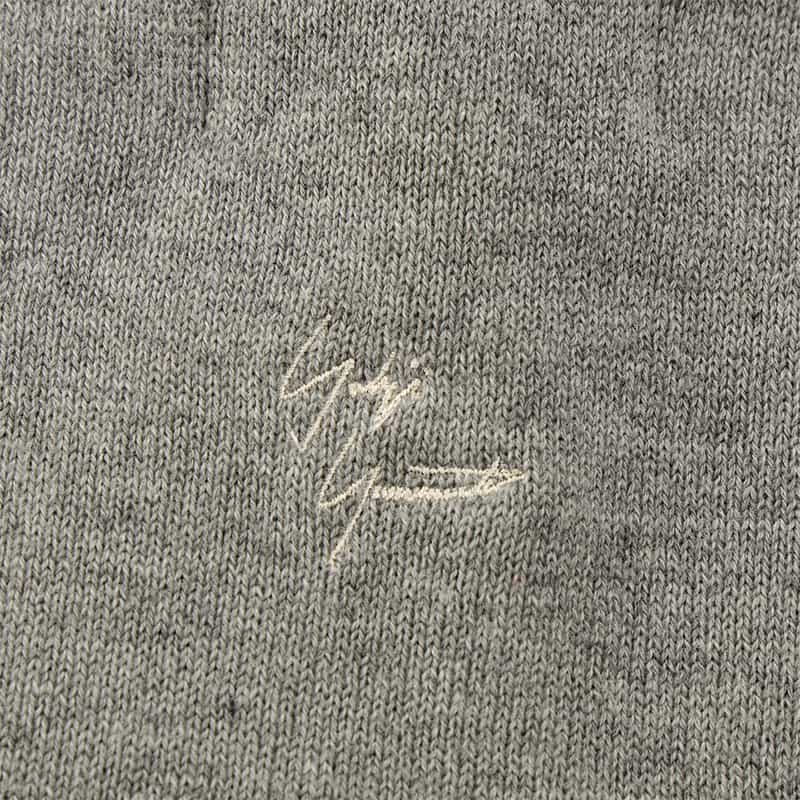 YOHJI YAMAMOTO コットンカシミヤ クルーネックニットプルオーバー GRAY