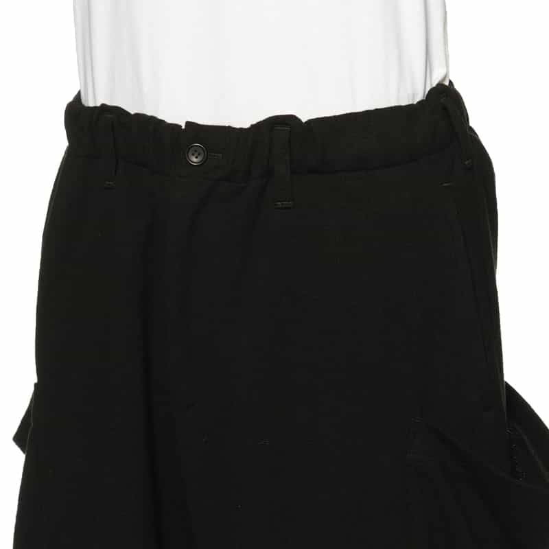 YOHJI YAMAMOTO サイドビッグポケット ショートパンツ BLACK